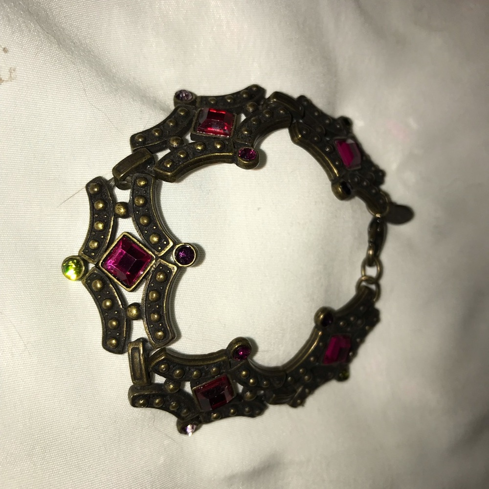 Chico’s Antique Brass /multi color stone Bracelet